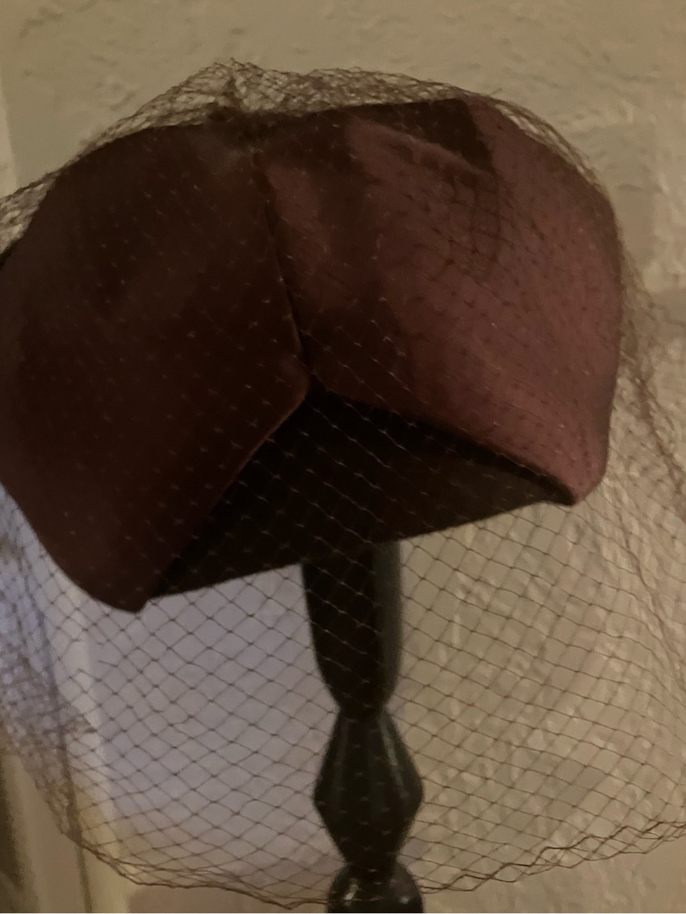 RITZ Brown Veiled Dress Hat